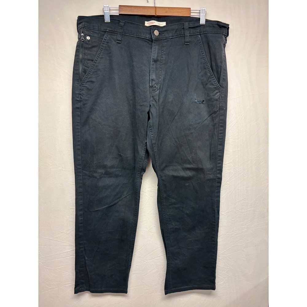 Levi Strauss & Co. Jeans Signature Men's Black Athletic Fit Distressed‎ 36x30